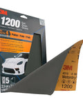 1200 Grit Wet And Dry Sandpaper Sheets 9 By 11 Inches, 5 Pack For Auto Body Repair, Waterproof Backing On Display