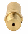 Pressure washer pump safety pop-off valve, brass, 3/8-inch, front view.