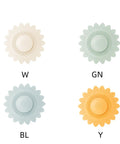 Floor Drain Plug Shower Bathtubs Drain Covers, Flower, White and other colors displayed, 12.6cm food grade silicone.