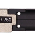 Top Shelf Fiber Holder Sheath Clamps and Chucking Jigs FH-60-250 close-up showing precision design for Fujikura splicers.