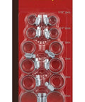 304 Stainless Steel Adjustable Worm Gear Hose Clamps Kit 12 Piece Set with sizes from 1/16 to 1 inch in retail packaging