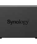 Slick Dual Port Personal Nas Enclosure Packed With A Beefy Celeron Chipset, Knockout Forty Eight Terabyte Drive Stack, Lightning Fast Nvme Cache Tier, Generous Six Gb Ram, Engineered For Seamless Media Archiving And Heavy Daily Workloads; front view of black NAS unit.