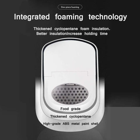 Countertop Ice Maker Machine Freezing Bullet Ice In Six Minutes Flat With One Touch Ease No Plumbing Required showing integrated foaming technology.