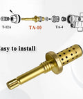 TA-10 Flow Control Spindle Assembly For Shower Valve Replacement with diagram, brass material, easy to install