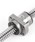 Beefy End Machined Ball Screw With Large Pitch 850mm For CNC Machines Low Backlash Steel Ball Screw Drive With Single Flange Ball Nut
