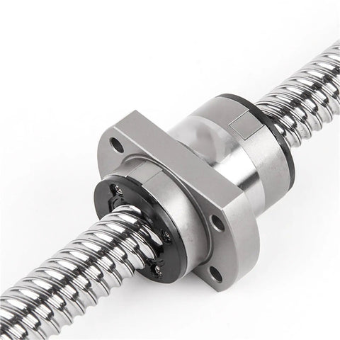 Beefy End Machined Ball Screw With Large Pitch 850mm For CNC Machines Low Backlash Steel Ball Screw Drive With Single Flange Ball Nut