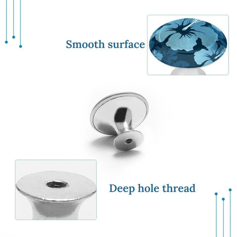 Rock Solid Two Pack Round Cabinet Knobs With Drawer Pulls 1.1 Inch For Kitchen Drawers showing smooth surface and deep hole thread