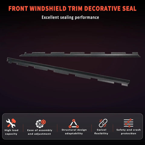 Weatherstrip Window Seal Kit 2 Pack Front Driver And Passenger Outer For 1992 1994 Chevy GMC C1500 C2500 C3500 K1500 K2500 K3500 Truck Replacement 15991405 15991406 shown in a front view.