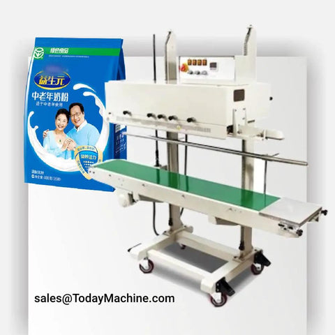 Automatic Vacuum Tray Sealer And Solid Workhorse Professional Sealing Unit With Smooth Conveyor Belt For Plug And Play Food Packaging And Quick Daily Seal Runs Every Single Day with green conveyor.