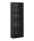 Go-To Five-Tier Bookshelf With Adjustable Shelves In Blackwood Finish For Living Room Bedroom And Home Office Space Saving Storage