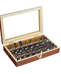 15 Piece Router Bit Set For Woodworking With Kickback Control And Carbide Tips Includes Straight Bits V Groove Core Box And Dovetail Bits