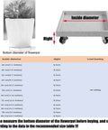 Size guide for Flower Pot Mover With Wheels Beefy Load Bearing 50-200kg Square Plant Tray Rollers For Balcony And Garden Modern Granite Texture Beige 32cm