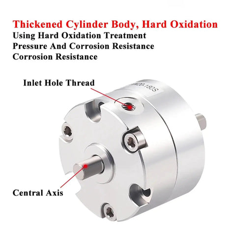 Heavy Duty Single Blade Pneumatic Rotary Actuator With Quick Setup And Rock Solid Performance For Smooth Valve Control And Everyday Industrial Tasks That Never Fail, close-up of inlet thread and central axis.
