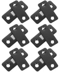 Ultra Thin Black Magnetic Cabinet Door Catch Latches 12 Pack Stainless Steel Furniture Magnets for Closets, Easy No Drill Install