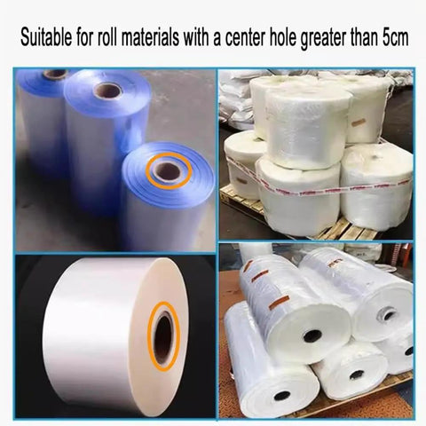 Adjustable Bubble Wrap Dispenser With Double Bar Design Heavy Duty Shipping Supplies For Active Warehouses, showcasing rolls of bubble wrap.
