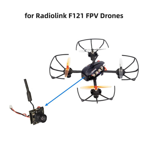 5.8G FPV Camera With 48CH Wireless Image Transmission OSD 800TVL Adjustable 25mW 100mW 200mW For RC Cars Drones Quadcopters Pro Grade Smartaudio External OSD Chip Ready shown with Radiolink F121 FPV drone