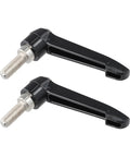 Crank Up Your Indoor Rides With These Rugged All Metal Exercise Bike Seat Post Clamping Levers Sporting Slick Spring Lock Quick Release Handles For Zero Hassle Height Tweaks On Any Home Gym Rig, black metal, M10x1.5 thread
