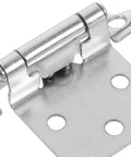 Close-up of heavy duty iron spring loaded cabinet hinge from Set Of Four Spring Loaded Cabinet Hinges Self Closing Heavy Duty Iron Hardware For Kitchen Cabinets And Furniture Fade Resistant Multi Fold Doors Smooth Door Movement Easy Install