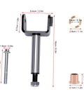 Golf Cart Front End Kings Pin Repair Kit Replacement For Club Car Precedent 2003.5 Up Gas And Electric Models With OEM 102287201 103638601 103638801 Direct Fit components shown with measurements