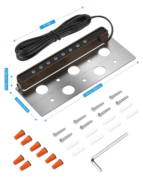 8 Pack 7 Inch LED Hardscape Lighting Kit Dope Outdoor Step Lights For Pavers And Retaining Walls includes components and screws