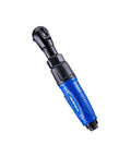 Hella Tough Pneumatic Shop Beast Featuring One Half Inch Five Speed Impact Wrench And Three Eighth Inch Ratchet With Free Lube And Quick Connect Adapter For Weekend Warrior Builds, blue 3/8 inch ratchet tool.