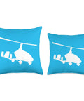Autogyro Pilots And Gyroplane Fans Throw Pillow With Realistic Gyroplane Silhouette, Ideal Gift For Flight Instructors And Aviation Nerds