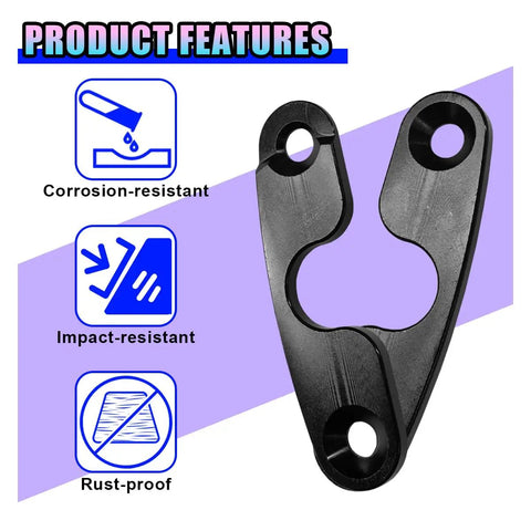 Heavy Duty Car Sun Visor Repair Kit For SUVs Universal Clip Mount Aluminum Alloy Holder showing corrosion resistance, impact resistance, and rust-proof features