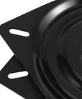 Close-up of Beefy 4 Pack 6.25 Inch Bar Stool Swivel Replacement, 360 Degree Swivel Plate, Heavy Duty Cold Rolled Steel, Black Square Seat Base