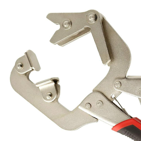 Monster & Master welding pipe plier clamp, 10-inch locking pliers with large V-pads and red handle