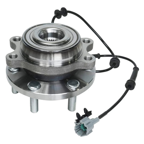 4WD Front Wheel Hub Bearing Kit For 2005-2019 Nissan Frontier, 2005-2012 Pathfinder, 2005-2015 Xterra with sensor wire view