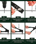 Smooth Operator Heavy Duty Hand Riveting Tool Kit Featuring 180 Aluminum Blind Rivets Across Eight Reliable Sizes For Truly Jam Free Performance On All Daily DIY Projects step-by-step instructions for use