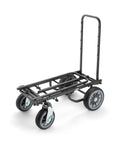 All Terrain Utility Cart With 550 Pound Load Capacity Rolling Dolly For Heavy Duty Transport Adjustable Bed Length Black Finish