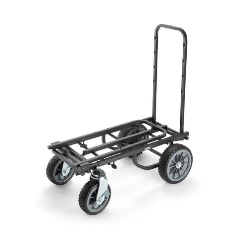 All Terrain Utility Cart With 550 Pound Load Capacity Rolling Dolly For Heavy Duty Transport Adjustable Bed Length Black Finish