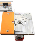 Heavy Duty Aluminum Router Table Insert Plate With Flip Top Frame And Miter Guide Track For Zero Hassle Table Saw Mods and Serious Woodworking Upgrades Built To Last, showcasing assembled setup.