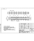 Technical diagram of ANSI 35 Roller Chain 5 Feet With Free Connecting Link Carbon Steel Single Strand Drive Chain