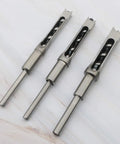 Pro Grade Three Piece Woodworking Square Hole Drill Bit Set With Mortising Chisels And Countersink Bits, High Carbon Steel