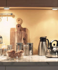 Super Bright Battery Operated Closet Light 200 Lumen COB LED Tap Lights installed under kitchen cabinet lighting countertop