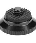 Slick Mini Quick Release Plate Built From Tough Aluminum Alloy For Lightning Fast Camera Swaps On Compatible Tripods And Monopods Includes A Standard Quarter Inch Screw And Super Secure Mounting Base For Weekend Warriors Red close-up view showing textured grip surface and mounting screw.