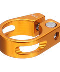 Gold Aluminum Alloy Locking Bike Seat Post Clamp 28.6mm Inner Diameter And 25.4mm Post M4 Hex Screw Durable Lightweight Installation