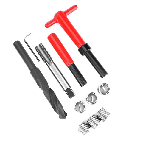 Heavy Duty Stainless Steel Thread Repair Kit With Complete Twist Insert Tools For fixing stripped bolts nuts auto parts switches And demanding Machinery Jobs To Get Back In The Saddle Fast, stainless taps and inserts