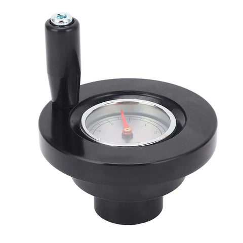 Dial Hand Wheel Position Indicator 12x100mm With Handwheel Handle for machinery, aluminum and plastic, top view