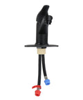 Single Lever Bathroom Faucet With Extended Roman Spout And Blade Handle In Black Matte, One-Hole Install With Mounting Ring, 5-Inch Reach
