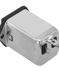 IEC Input Module With EMI Filter And Fuse 250V AC 10A Power Outlet For Industrial Electronics Office And Test Equipment Noise Suppression Component CW2A/AR Great For Pro Shops And Labs In Real World Use, metal housing side view