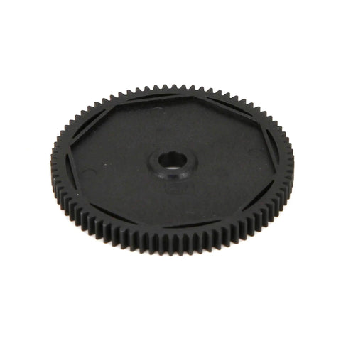 HDS 78T 48P Kevlar Spur Gear For All 22 RC Cars And Trucks Replacement Part TLR232010, black gear close-up
