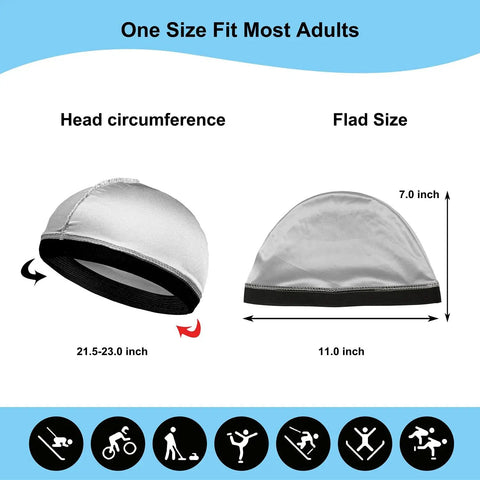 4 Pack Silk Wave Caps For 360 Waves, Durable Silky Stretch Stocking Caps For Men, Keeps Waves Laid Under Double Compression, Wide Elastic Band Wont Leave Forehead Marks