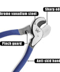 Hardcore Heavy Duty 10 Inch Cable Cutter, High Leverage Wire Cutters For Copper Aluminum And Coaxial, chrome vanadium steel with anti-skid handle.