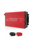 Pure Sine Wave Inverter 1000W Continuous Power With 2000W Peak, 12V DC To 110V And 120V AC Converter with cables, side view