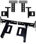 Ridiculously Sturdy Universal Headboard Brackets For Metal Bed Frame With Adjustable Footboard Extension Kit Dead Easy To Mount On Twin Full Queen King Sizes Matte Black Two Pack - adjustable design with heavy-duty steel