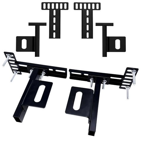 Ridiculously Sturdy Universal Headboard Brackets For Metal Bed Frame With Adjustable Footboard Extension Kit Dead Easy To Mount On Twin Full Queen King Sizes Matte Black Two Pack - adjustable design with heavy-duty steel