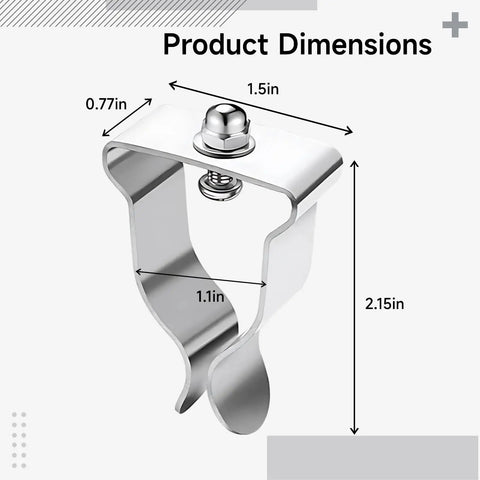 Top-Tier Heavy Duty Window Well Cover Spring Clamps Kit In Stainless Steel For Basement Windows With Galvanized Bolts Nuts Washers And Free Wrench For Easy Outdoor Installation, 2.15in clamp
